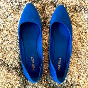 NWOT Blue Suede Flats